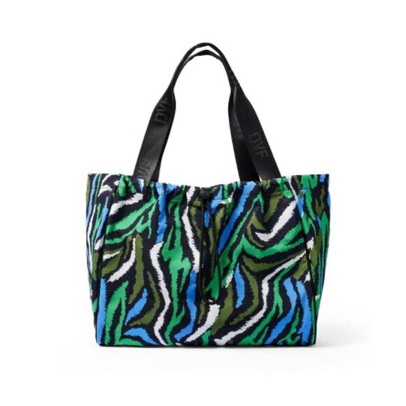Diane Von Furstenberg Handbags - Disco Zebra Green Tote Bag - DVF - Diane von Furstenberg - New